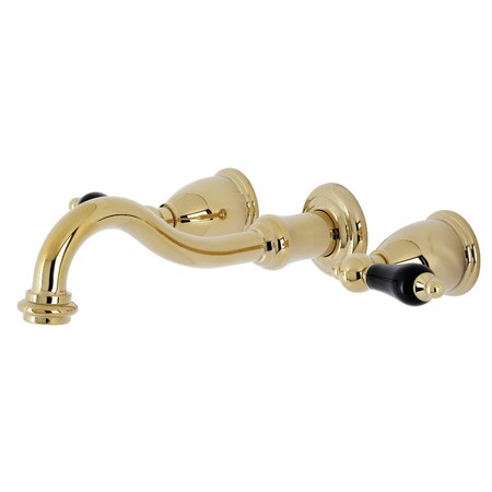 Kingston Brass KS3122PKL Duchess Two-Handle Wall Mount Bathroom Faucet, Polished Brass KS3122PKL